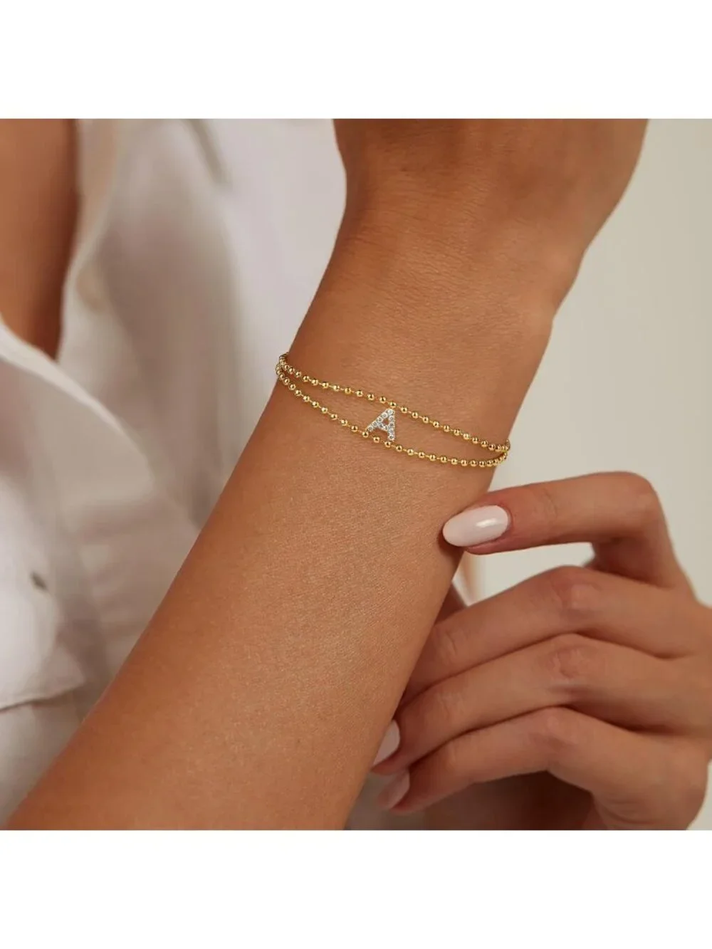 Personalized Initial Bead Bracelet for Women A-Z | Unique Gift for Her